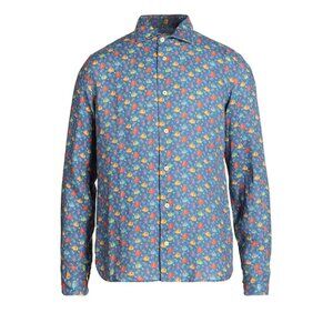 Drumohr men's elephant linen button-up shirt, size M, NWT